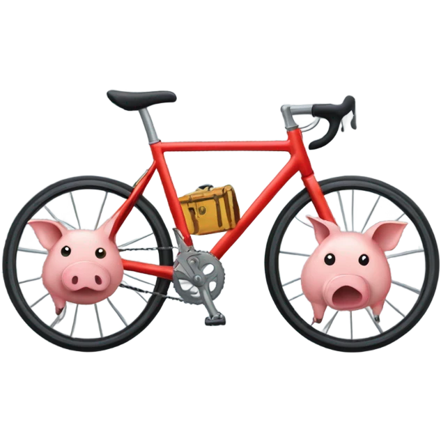 A bike horn with pig feet  emoji