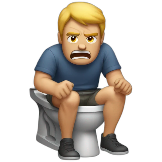 angry man on the toilet  emoji