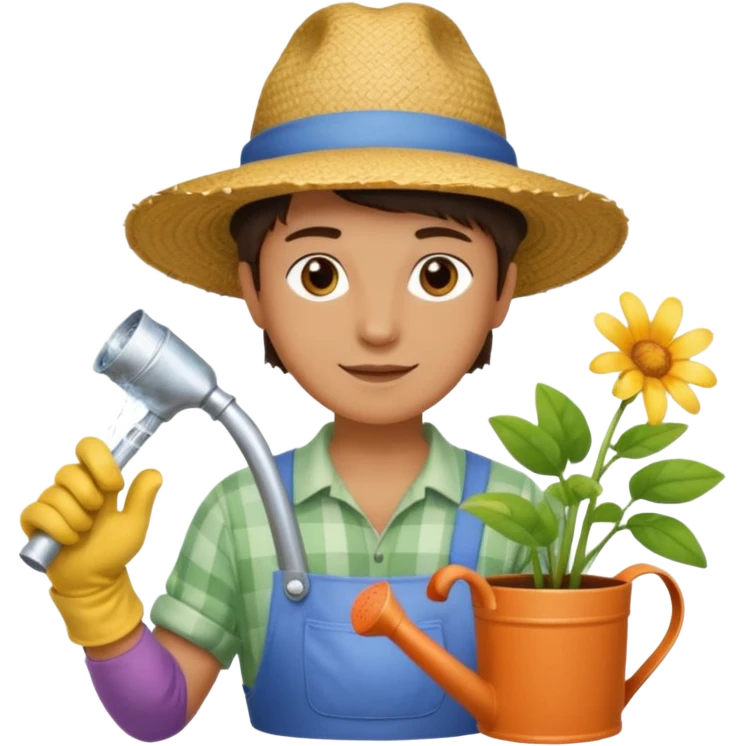gardener holding watering pot emoji