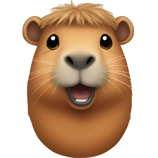Capybara with bow in hair  emoji