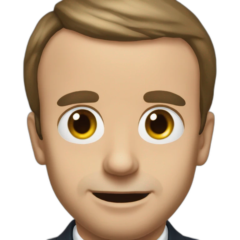 Emmanuel Macron face chock emoji