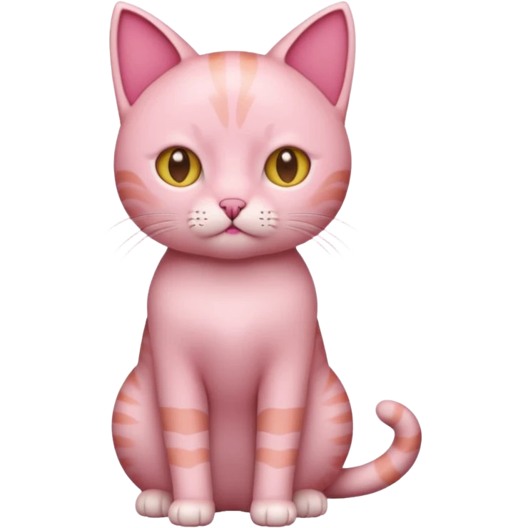 pink cat full body short hair emoji