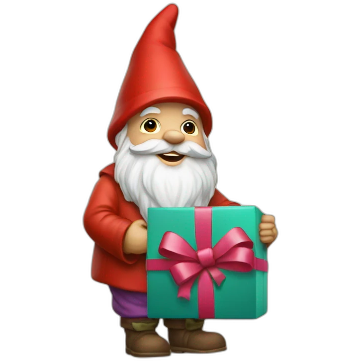 gnome with gifts emoji