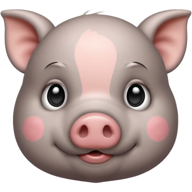 gray baby pig emoji