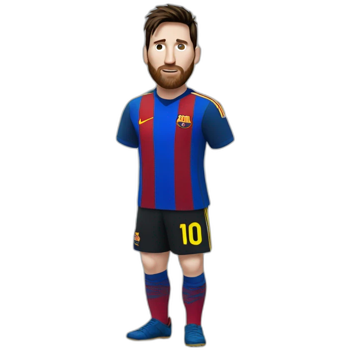 messi con ropa negra emoji