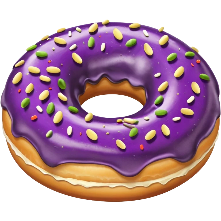 Donut with eggplant through it emoji