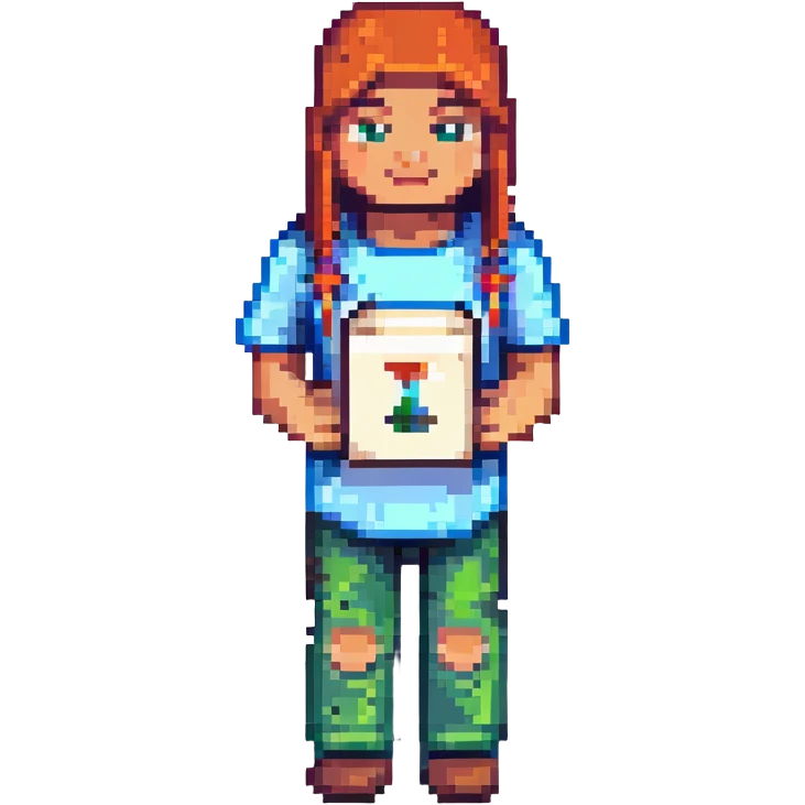 Add a letter or a number in the character's hand, keeping the original Minecraft cartoon style and pose. Do not change anything else. emoji