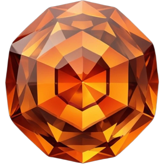 chatoyant gemstone crystla layered colors dark brown and dark orange 3d png background matte emoji