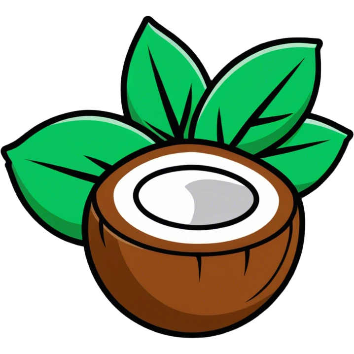 Beautiful coconut emoji