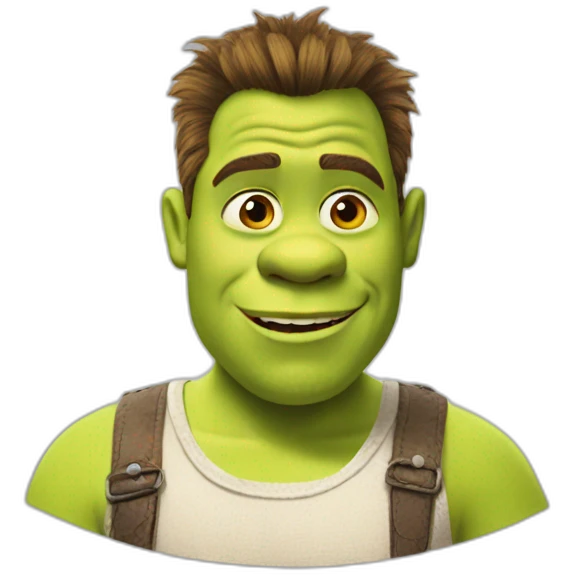 Shrek with a barber emoji