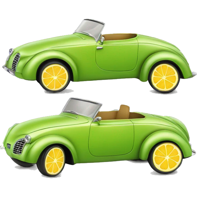 Citron vert coupé en deux  emoji