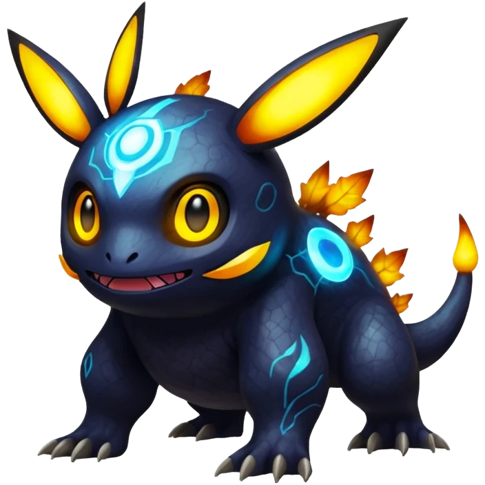 Elemental Dark-type-Electric-type natural Pokémon-Fakémon-creature emoji