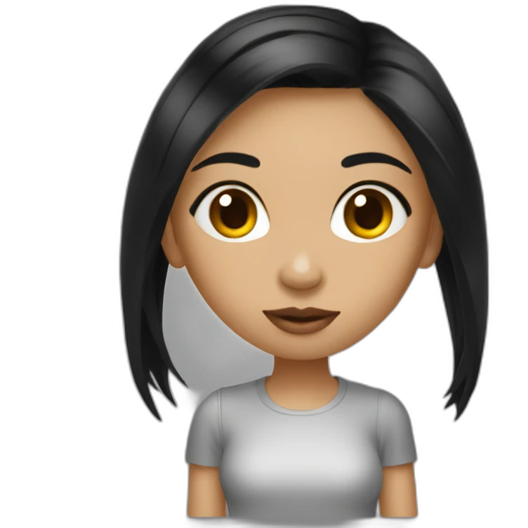 thin-girl-black-hair-tinny-lips emoji
