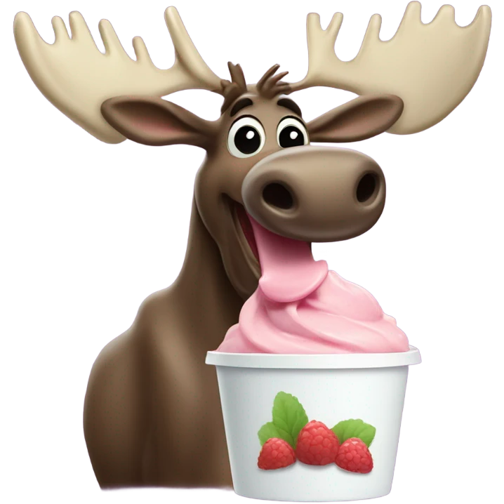 moose frozen yogurt emoji