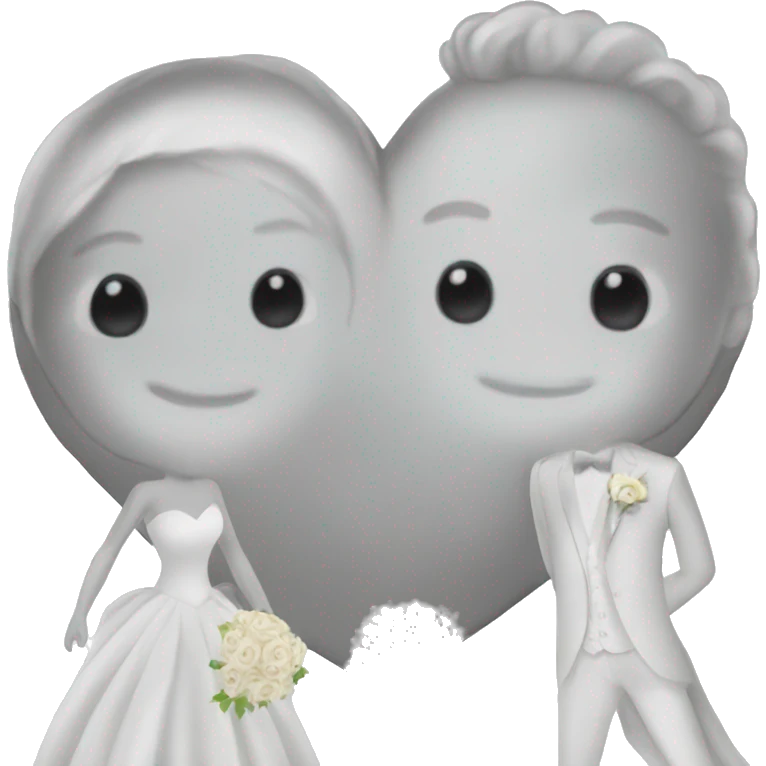 Wedding white heart elegant emoji