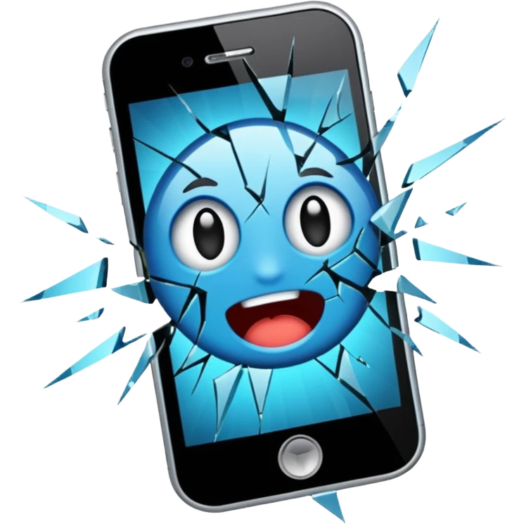 cracked phone emoji