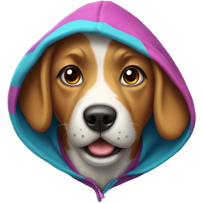 ￼Dog Wearing a hoodie emoji