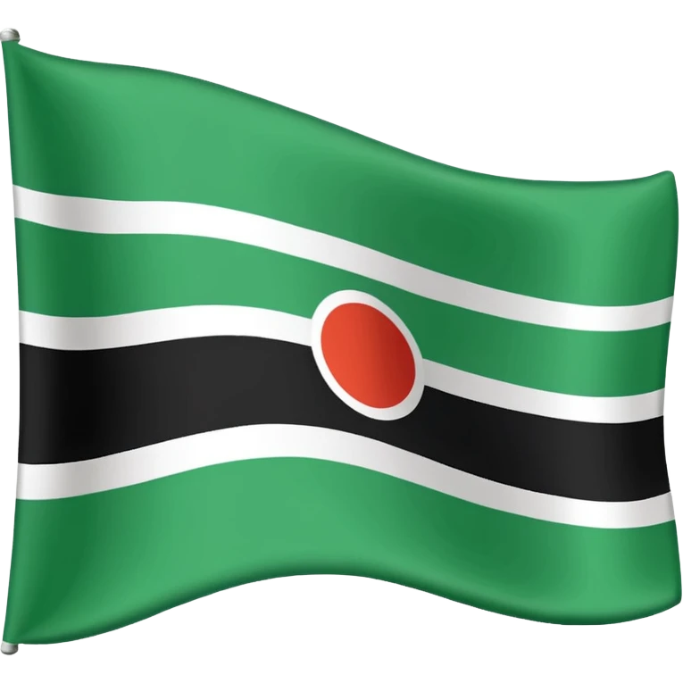 Make the flag of the Ural Republic, white, green, black emoji