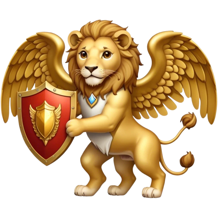 Lion with wings and shield emoji