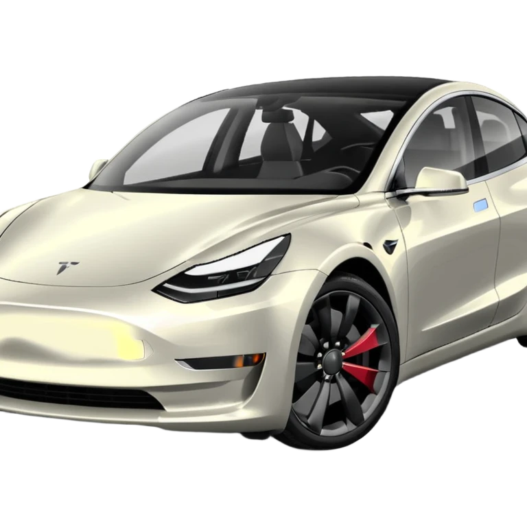 tesla model 3 performance com puxadores das portas pretos e rodas com jantes cinzentas  emoji