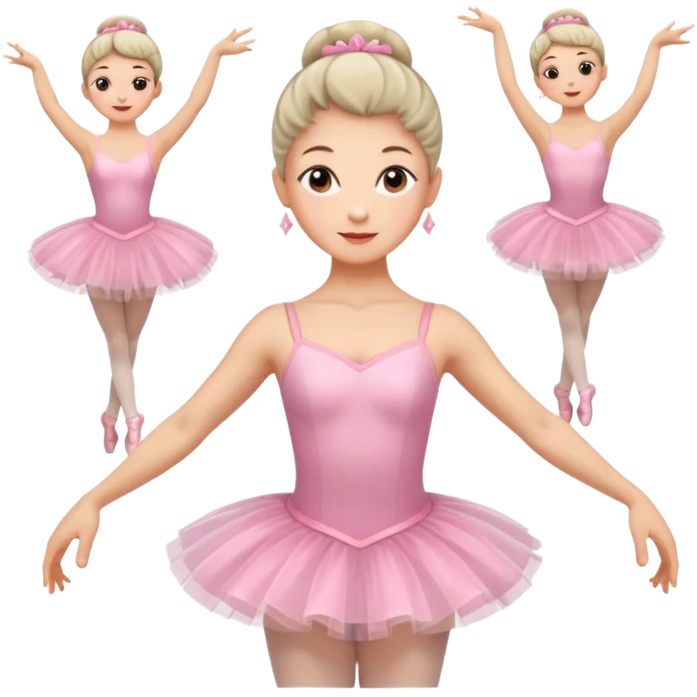 Ballerina, middle age woman, more expressions emoji