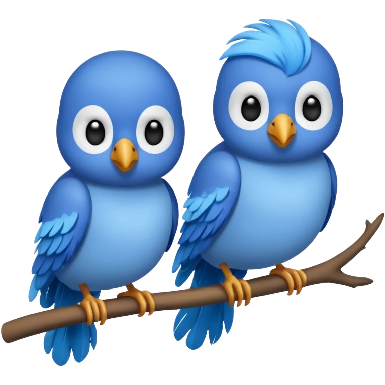 blue birds emoji