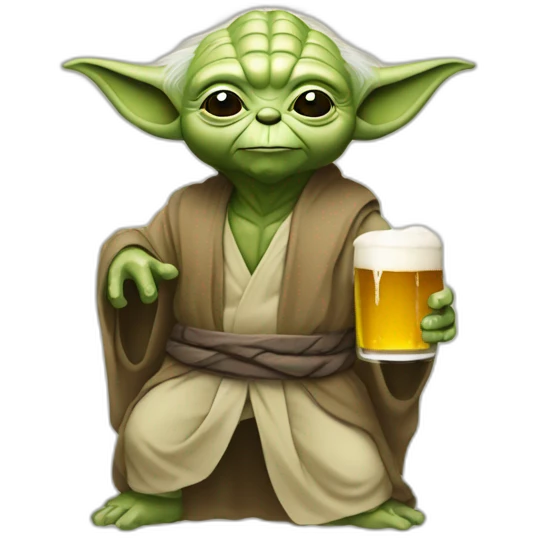 Yoda qui bois une bière  emoji