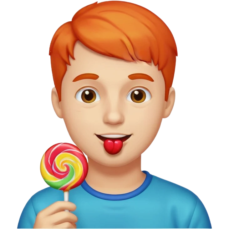Guy eating lollipop emoji