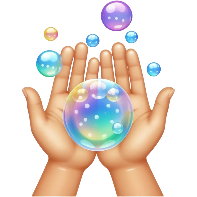 hands with soap bubbles emoji