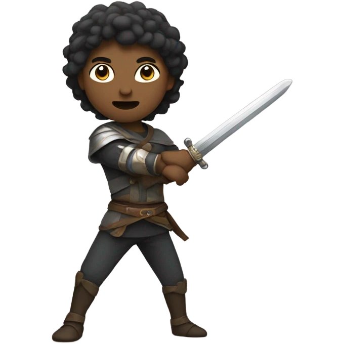any with a sword emoji
