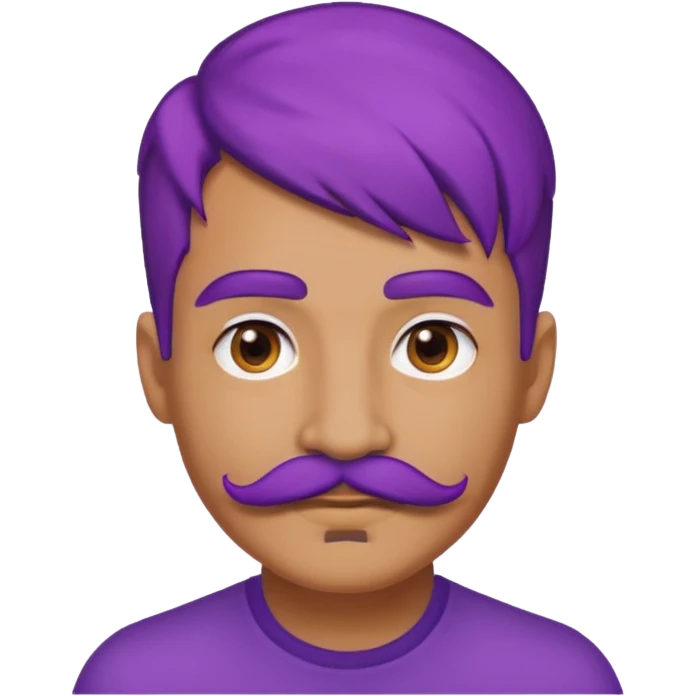 mustached purple haired earringed emoji