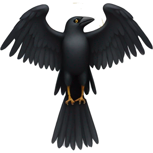 Crow with angel halo emoji