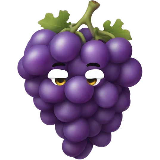 Embarrassed grape  emoji