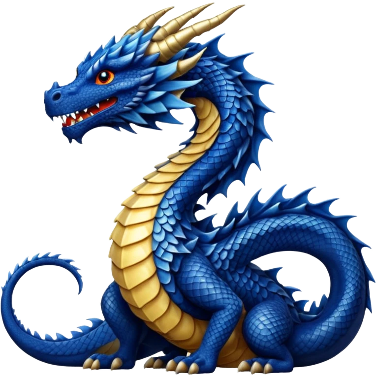 majestic Navy blue dragon emoji