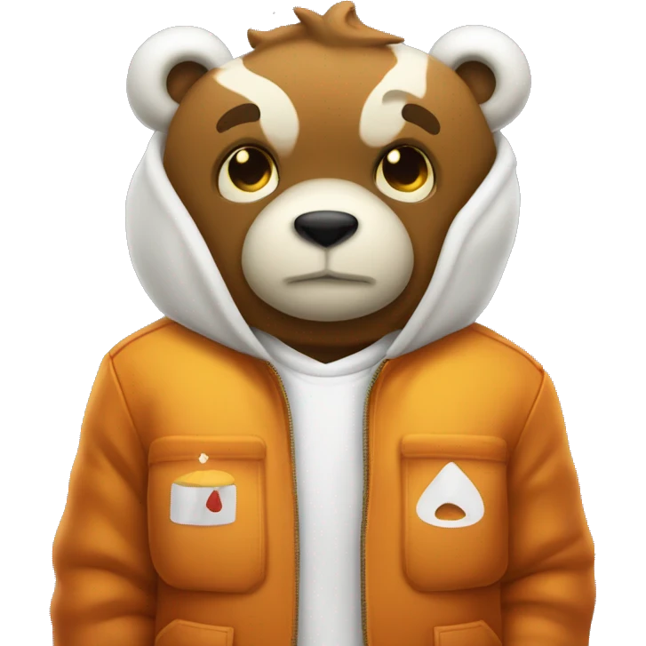 Foto de un personaje de fre fire con ropa de oso blanco emoji