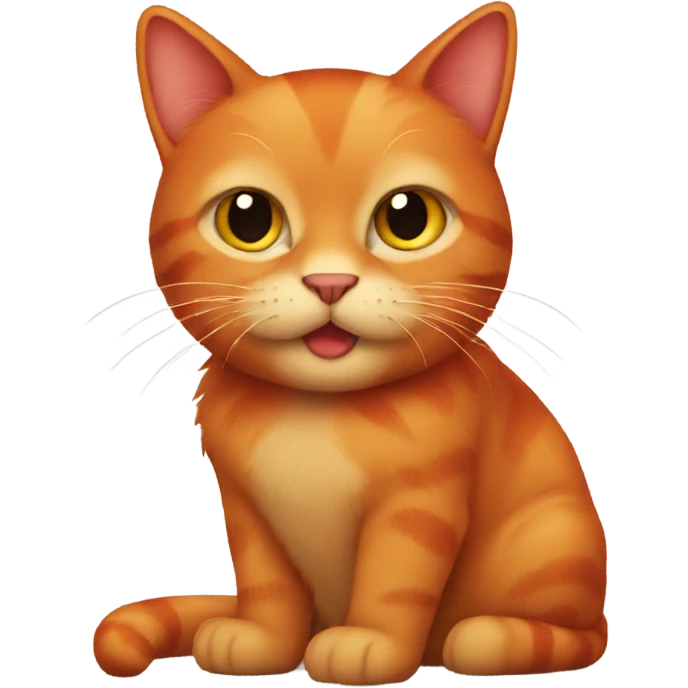Red cat emoji