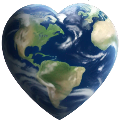 Heart going from earth to the moon  emoji