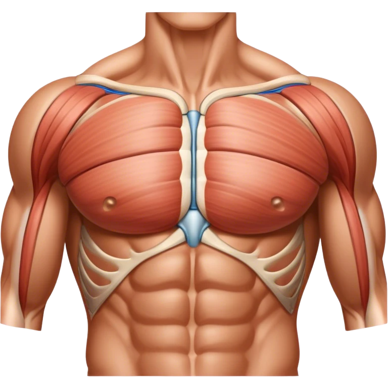 Pectoralis major muscle anatomy emoji