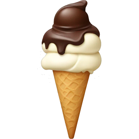 Create Vanilla Ice Cream just with chocolate emoji