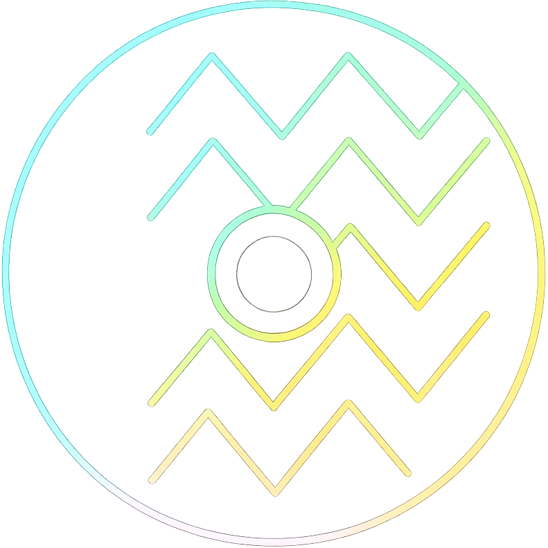 A minimalist CD disc with zigzag pattern, glowing effect emoji