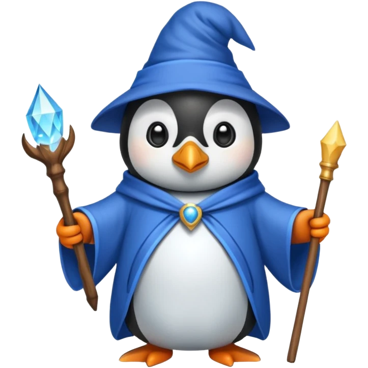 Penguin Wizard emoji