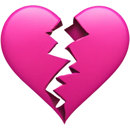 Pink broken heart emoji
