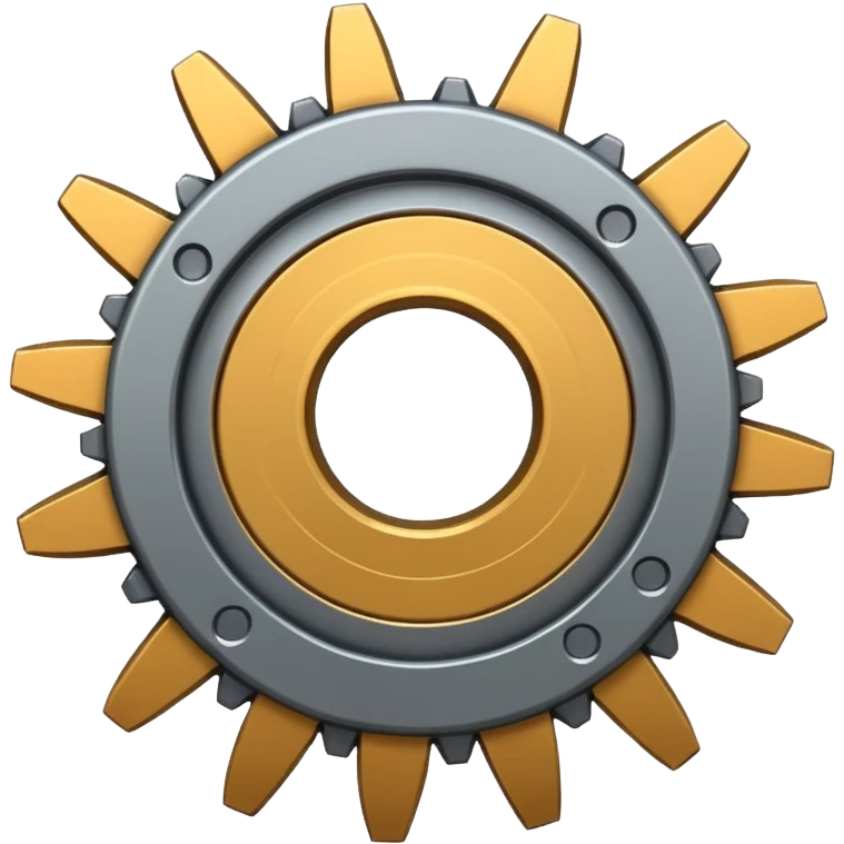 generate a very realistic steel gear emoji