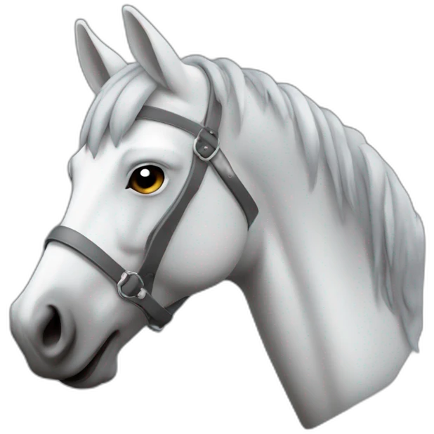 Cheval blanc avec taches grises emoji