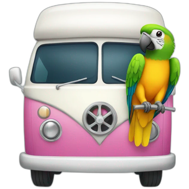 campervan party parrot emoji