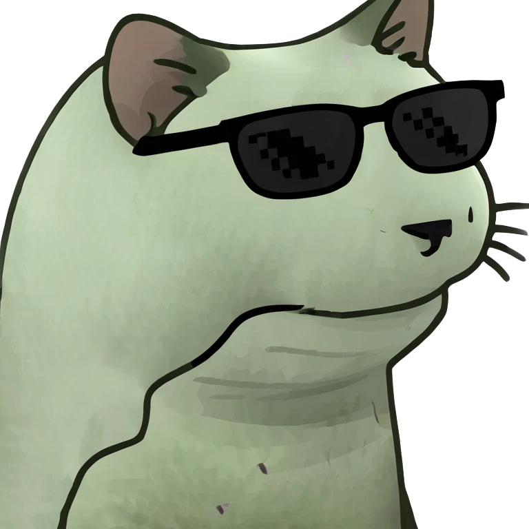 Cat with sunglasses emoji