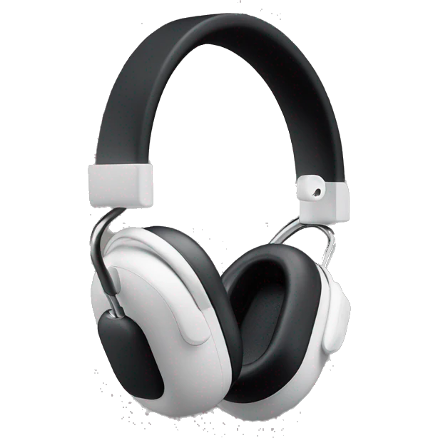 Headset AirPods Max on black background  emoji