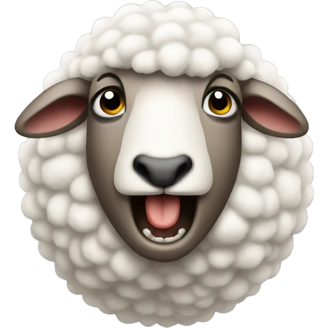 A sheep who insult emoji