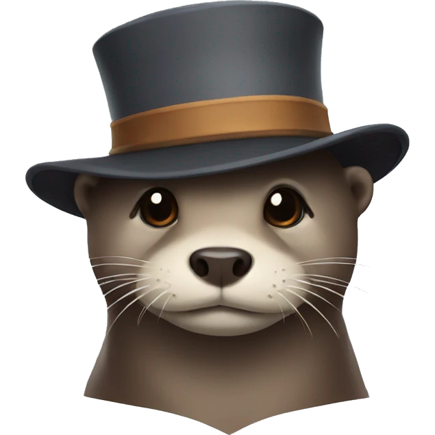 otters with hat emoji