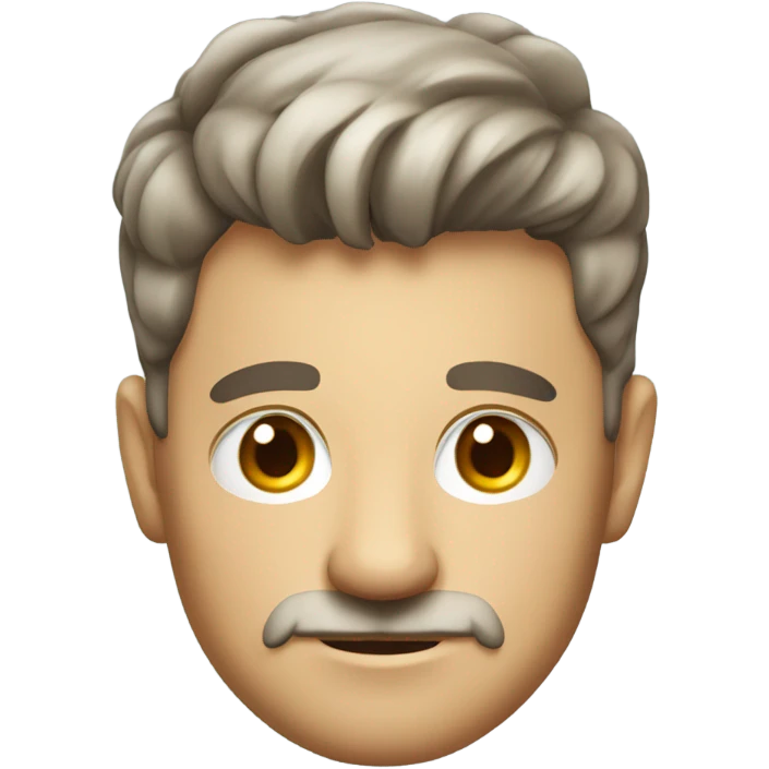 German man with gentleman's haircut emoji